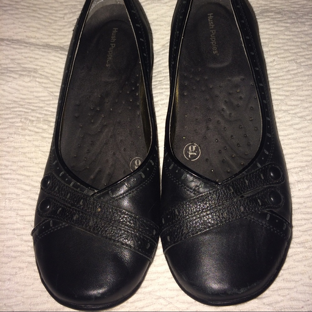 GUC Black Hush Puppies 9.5 Extra Wide